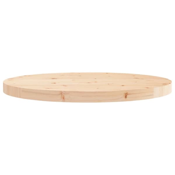 The Living Store bordplade Ø60x3 cm rund massivt fyrretræ - Bordplader