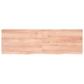 Miniatyrbillede 4 af 10: The Living Store bordplade 160x50x(2-4) cm behandlet massivt egetræ lysebrun -  Bordplader