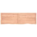 Miniatyrbillede 8 af 10: The Living Store bordplade 160x50x(2-4) cm behandlet massivt egetræ lysebrun -  Bordplader
