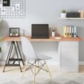 Miniatyrbillede 2 af 10: The Living Store bordplade 160x50x(2-4) cm behandlet massivt egetræ lysebrun -  Bordplader
