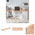 Miniatyrbillede 1 af 10: The Living Store bordplade 160x50x(2-4) cm behandlet massivt egetræ lysebrun -  Bordplader