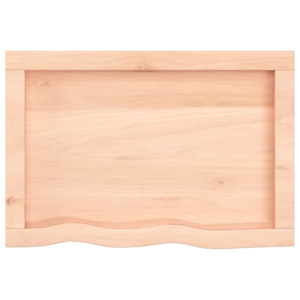 The Living Store Bordsskiva 60x40x(2-4) cm obehandlad massiv ek -  Bordsskivor