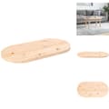 Miniatyrbillede 1 af 8: Bordplader - Living bordplade 60x30x2,5 cm oval massivt fyrretræ
