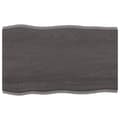 Miniatyrbillede 3 af 11: Bordplader - Living bordplade 80x50x(2-4) cm naturlig kant behandlet træ mørkebrun