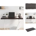 Miniatyrbillede 1 af 11: Bordplader - Living bordplade 100x60x(2-4) cm naturlig kant behandlet træ mørkebrun