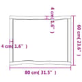 Pikkukuva 11 / 11: Pöytälevyt - Living Pöytälevy ruskea 80x60x(2-4)cm käsitelty täystammi elävä reuna