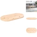 Miniatyrbillede 1 af 8: Bordplader - Living bordplade 70x35x2,5 cm oval massivt fyrretræ