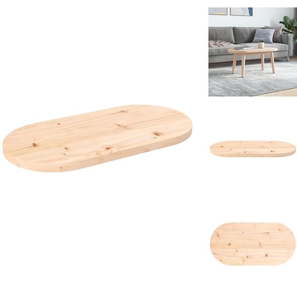 Pöytälevyt - Living Pöytälevy 70x35x2,5 cm täysi mänty ovaali
