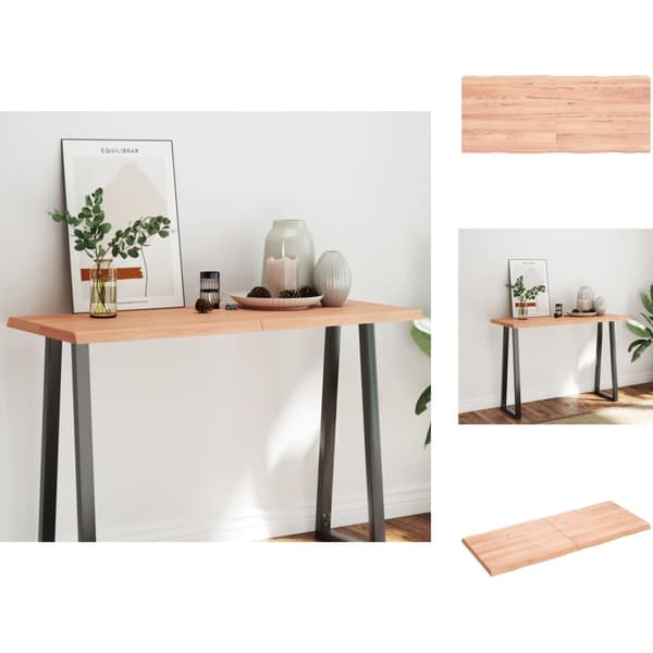 Bordsskivor - Living Bordsskiva ljusbrun 120x50x(2-4) cm massivt trä levande kant