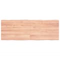 Miniatyrbillede 3 af 11: Bordplader - Living bordplade 140x50x(2-4) cm naturlig kant behandlet træ lysebrun