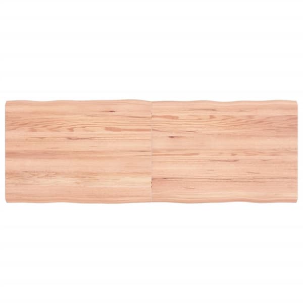 Bordplader - Living bordplade 140x50x(2-4) cm naturlig kant behandlet træ lysebrun