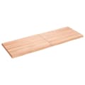 Miniatyrbillede 5 af 11: Bordplader - Living bordplade 140x50x(2-4) cm naturlig kant behandlet træ lysebrun