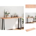 Miniatyrbillede 1 af 11: Bordplader - Living bordplade 140x50x(2-4) cm naturlig kant behandlet træ lysebrun