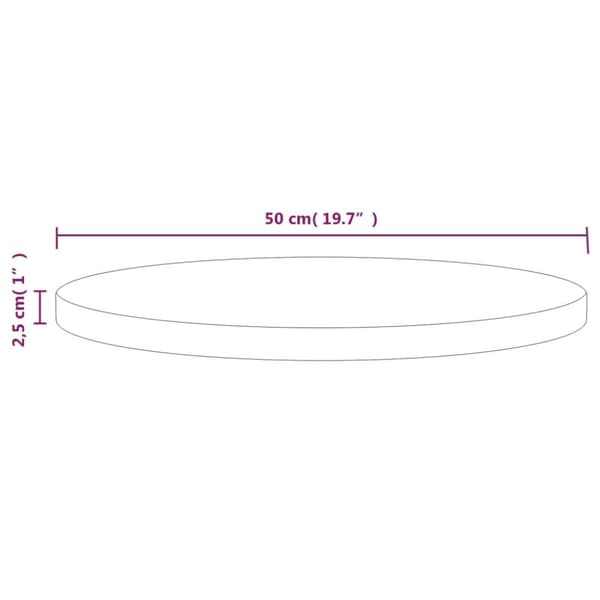 Pöytälevyt - Living Pöytälevy Ø50x2,5 cm täysi mänty