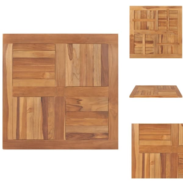 Bordsskivor - Living Bordsskiva massiv teak fyrkantig 80x80x2,5 cm