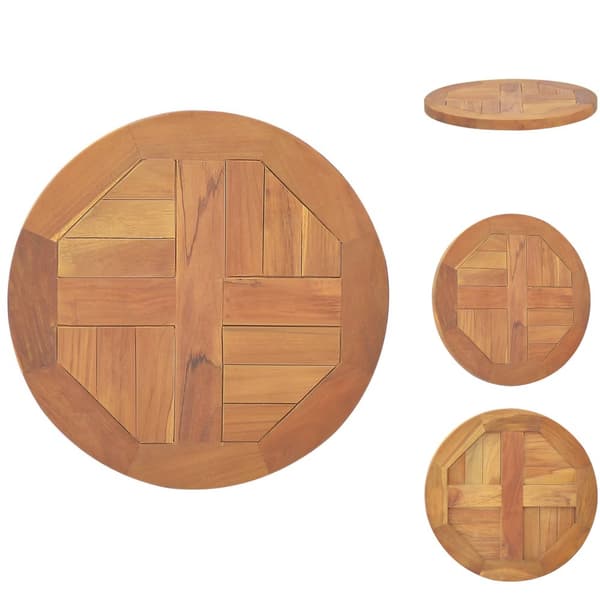 Bordsskivor - Living Bordsskiva i massiv teak rund 2,5 cm 40 cm