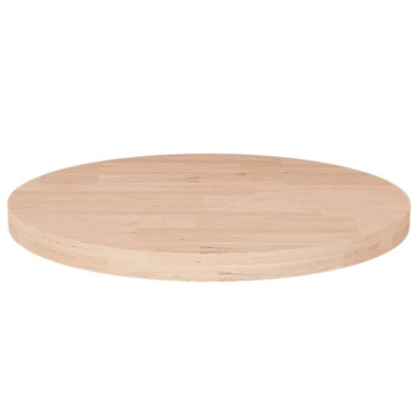 Pöytälevyt - Living Pyöreä pöytälevy Ø50x2,5 cm käsittelemätön täysi tammi