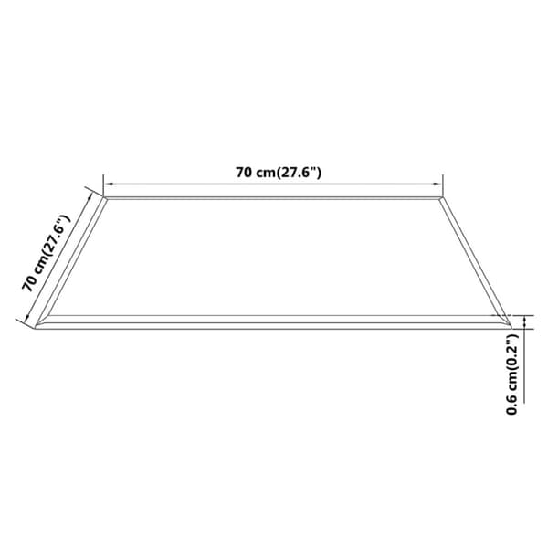 Pöytälevyt - Living Pöytälevy Karkaistu Lasi neliö 700x700 mm