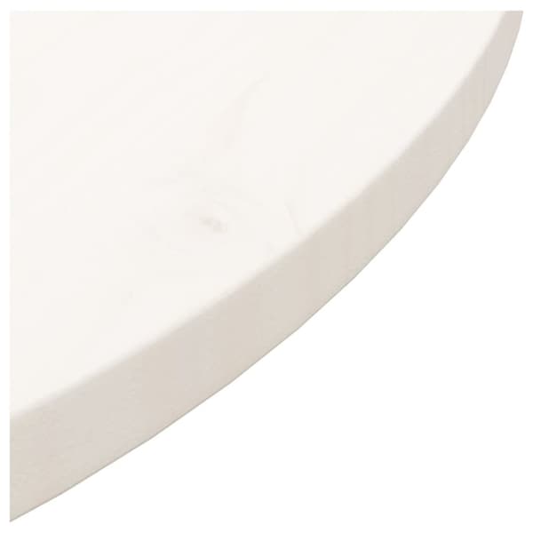 Bordsskivor - Living Bordsskiva vit Ø70x2,5 cm massiv furu