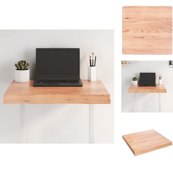 Bordsskivor - Living Bordsskiva ljusbrun 60x60x(2-6) cm massivt trä levande kant