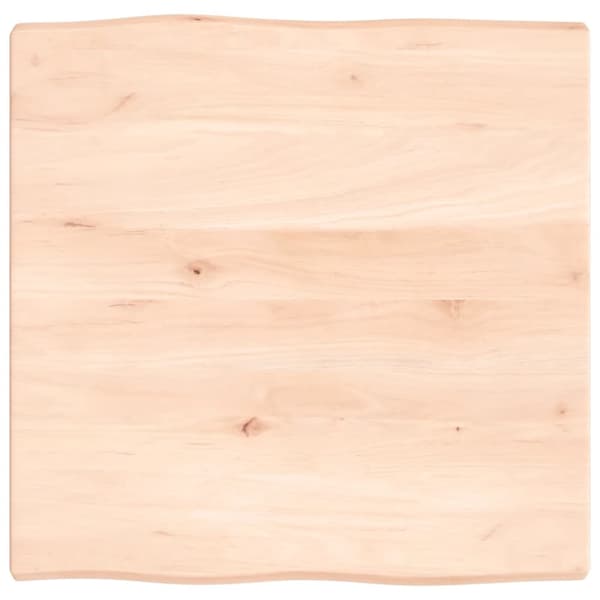 Bordplader - Living bordplade 60x60x(2-4)cm naturlig kant ubehandlet massivt træ