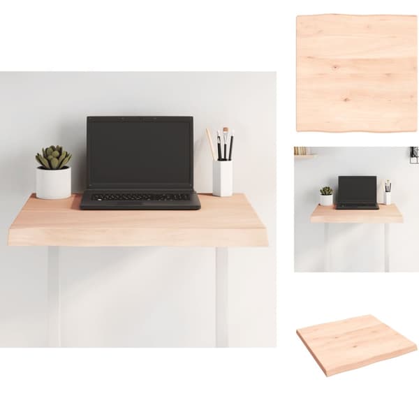 Bordplader - Living bordplade 60x60x(2-4)cm naturlig kant ubehandlet massivt træ