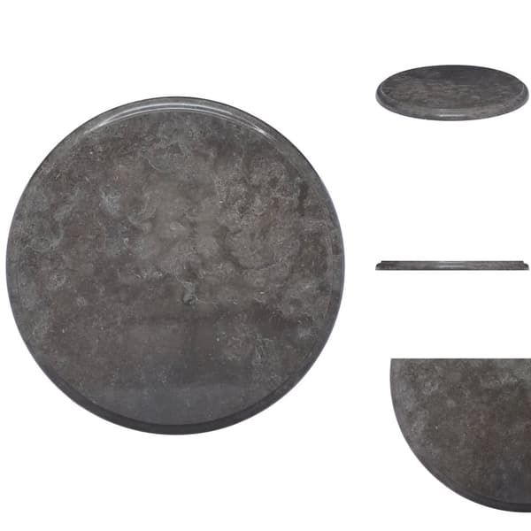 Pöytälevyt - Living Pöytälevy musta Ø40x2,5 cm marmori