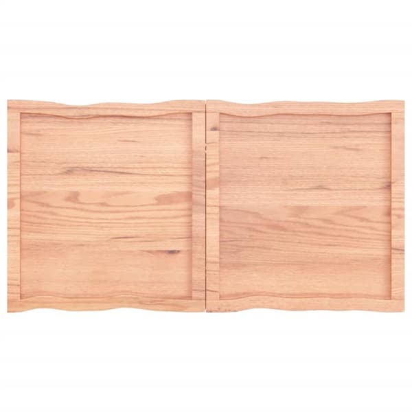 Bordplader - Living bordplade 120x60x(2-4) cm naturlig kant behandlet træ lysebrun