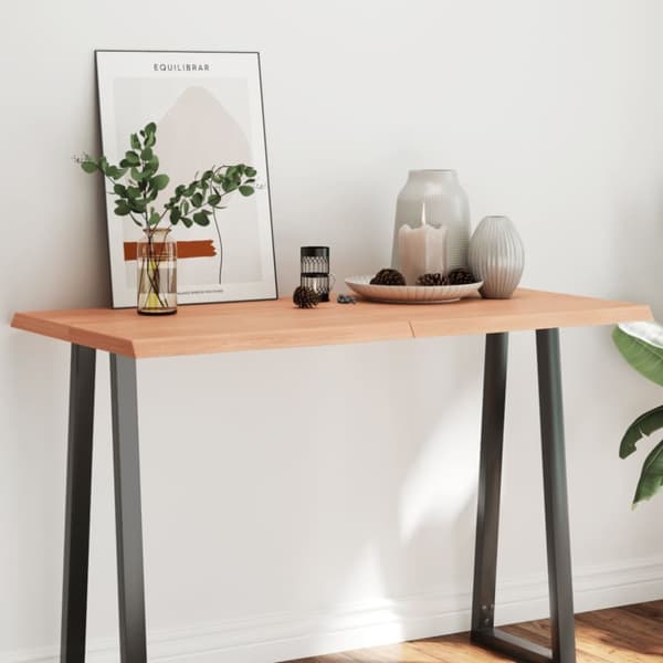 Bordplader - Living bordplade 120x60x(2-4) cm naturlig kant behandlet træ lysebrun