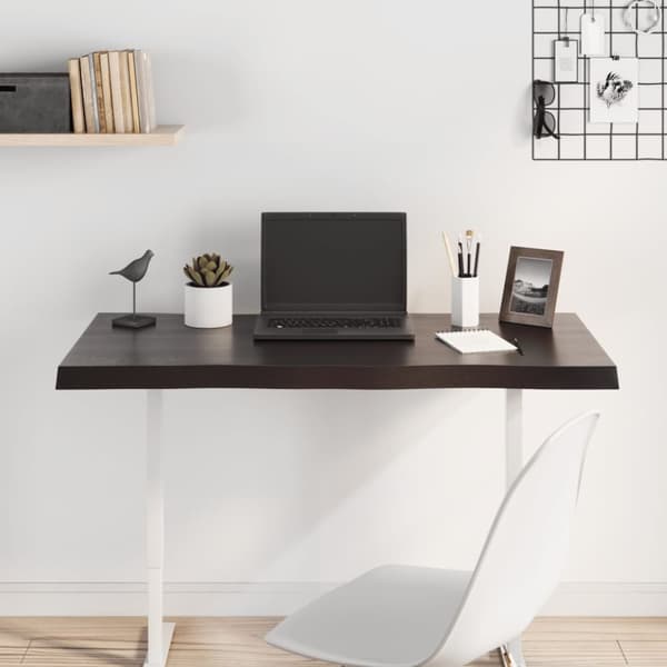Bordsskivor - Living Bordsskiva mörkbrun 100x40x(2-4) cm massivt trä levande kant