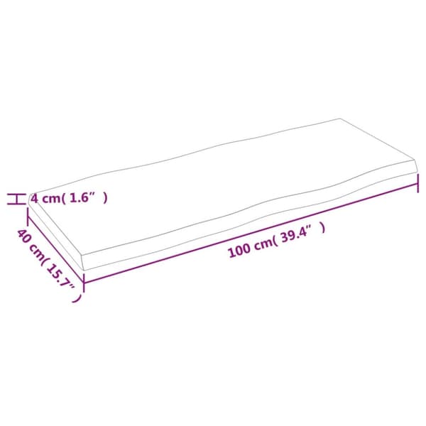 Bordsskivor - Living Bordsskiva mörkbrun 100x40x(2-4) cm massivt trä levande kant