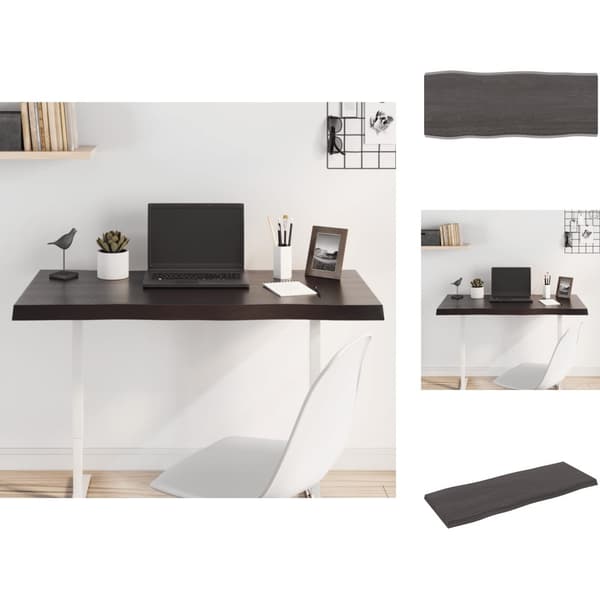 Bordsskivor - Living Bordsskiva mörkbrun 100x40x(2-4) cm massivt trä levande kant