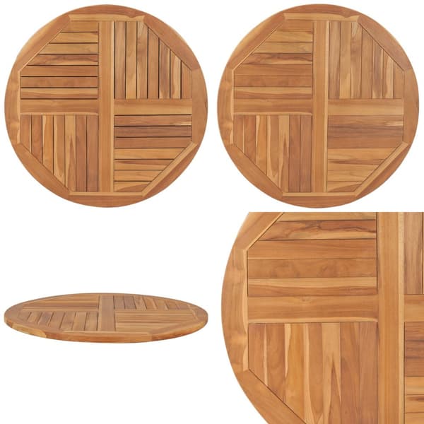 Bordsskiva i massiv teak rund 2,5 cm 90 cm - Bordsskiva - Bordsskivor - Home & Living