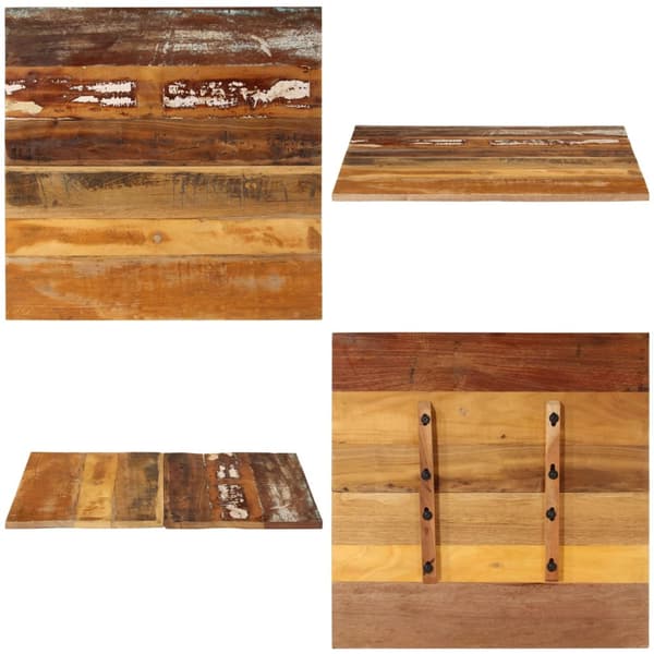 Firkantet bordplade 70x70 cm 15-16 mm massivt genbrugstræ - Bordplade - Bordplader - Home & Living