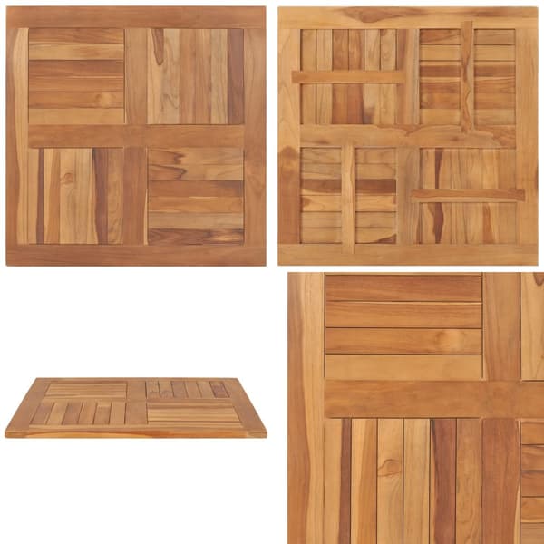 Pöytälevy täysi tiikki neliö 80x80x2,5 cm - Pöytälevy - Pöytälevyt - Home & Living