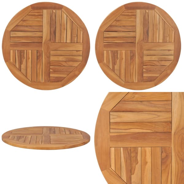 Bordsskiva i massiv teak rund 2,5 cm 80 cm - Bordsskiva - Bordsskivor - Home & Living