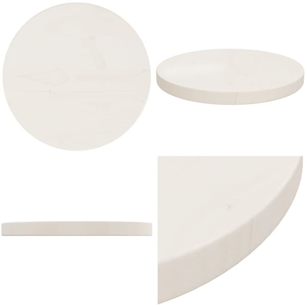 Bordplade Ø30x2,5 cm massivt fyrretræ hvid - Bordplade - Bordplader - Home & Living