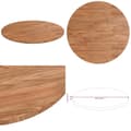 Pikkukuva 1 / 5: Pyöreä pöytälevy vaaleanruskea Ø 60x1,5 cm käsitelty tammi - Pöytälevy - Pöytälevyt - Home & Living