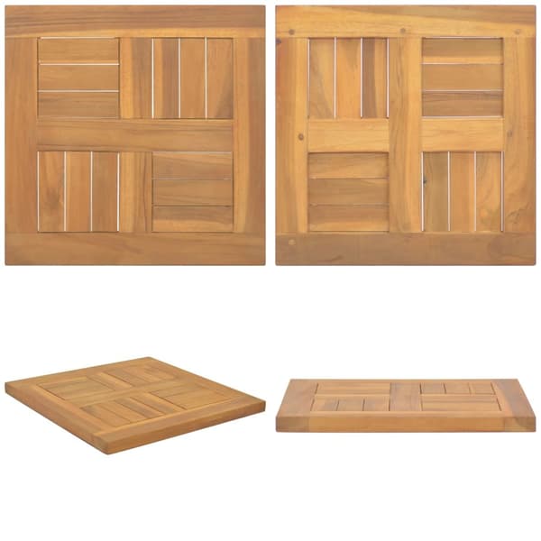 Firkantet bordplade 40x40x2,5 cm massivt teaktræ - Bordplade - Bordplader - Home & Living