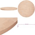 Miniatyrbillede 1 af 5: Rund bordplade Ø60x4 cm ubehandlet massivt egetræ - Bordplade - Bordplader - Home & Living