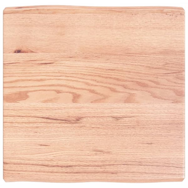 Bordplade 60x60x(2-6) cm naturlig kant behandlet træ lysebrun - Bordplade - Bordplader - Home & Living