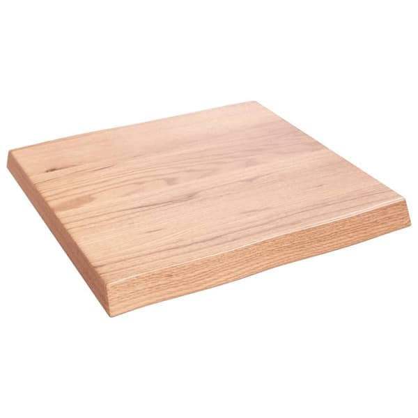 Bordplade 60x60x(2-6) cm naturlig kant behandlet træ lysebrun - Bordplade - Bordplader - Home & Living