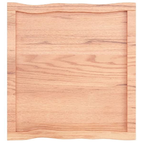 Bordplade 60x60x(2-6) cm naturlig kant behandlet træ lysebrun - Bordplade - Bordplader - Home & Living