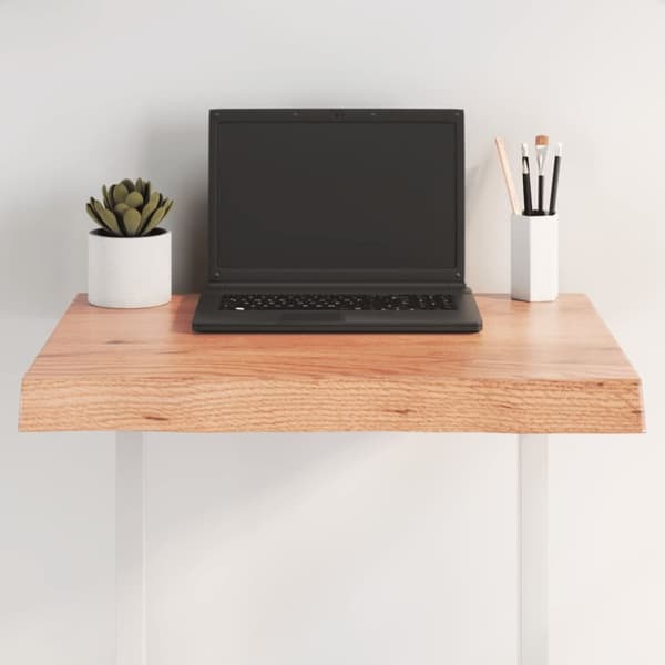 Bordplade 60x60x(2-6) cm naturlig kant behandlet træ lysebrun - Bordplade - Bordplader - Home & Living