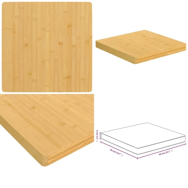 Pöytälevy 50x50x4 cm bambu - Pöytälevy - Pöytälevyt - Home & Living