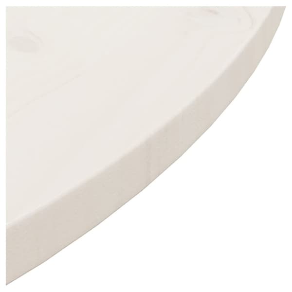 Bordplade hvid Ø50x2,5 cm massivt fyrretræ - Bordplade - Bordplader - Home & Living