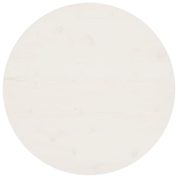Bordplade hvid Ø50x2,5 cm massivt fyrretræ - Bordplade - Bordplader - Home & Living