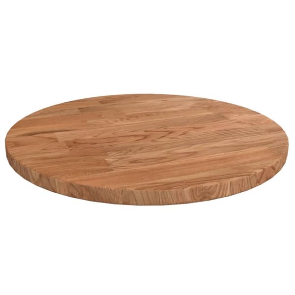 Rund bordsskiva ljusbrun Ø30x1,5 cm behandlad massiv ek - Bordsskiva - Bordsskivor - Home & Living