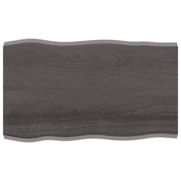 Pöytälevy ruskea 100x60x(2-4)cm käsitelty täystammi elävä reuna - Pöytälevy - Pöytälevyt - Home & Living