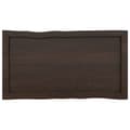 Miniatyrbillede 6 af 11: Bordplade 80x40x(2-4) cm naturlig kant behandlet træ mørkebrun - Bordplade - Bordplader - Home & Living